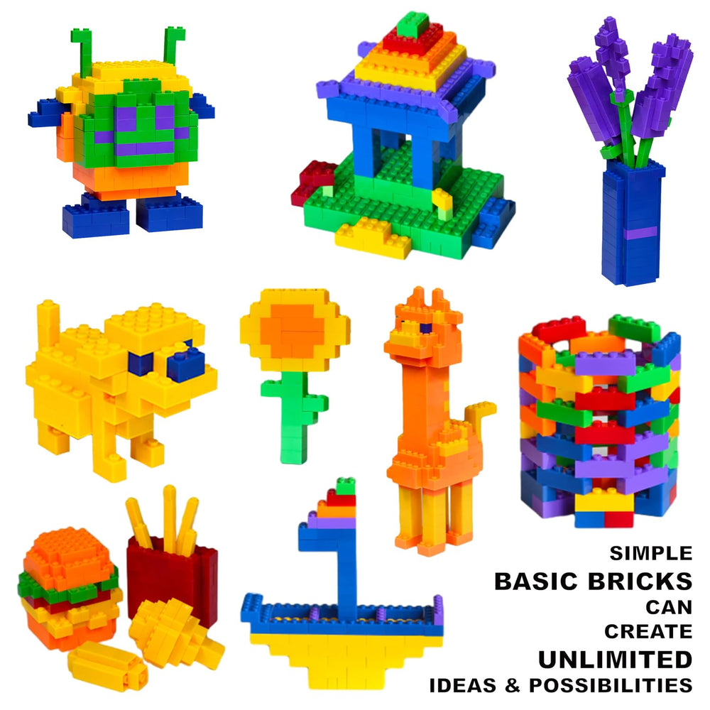 Bestoyz Building Bricks 2x4 hero: wide bricks create bigger frames.