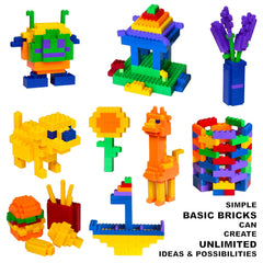 Bestoyz Building Bricks 2x4 hero: wide bricks create bigger frames.
