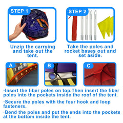 BestPARTY pop-up tent folded neatly into a carrying bag for easy storage