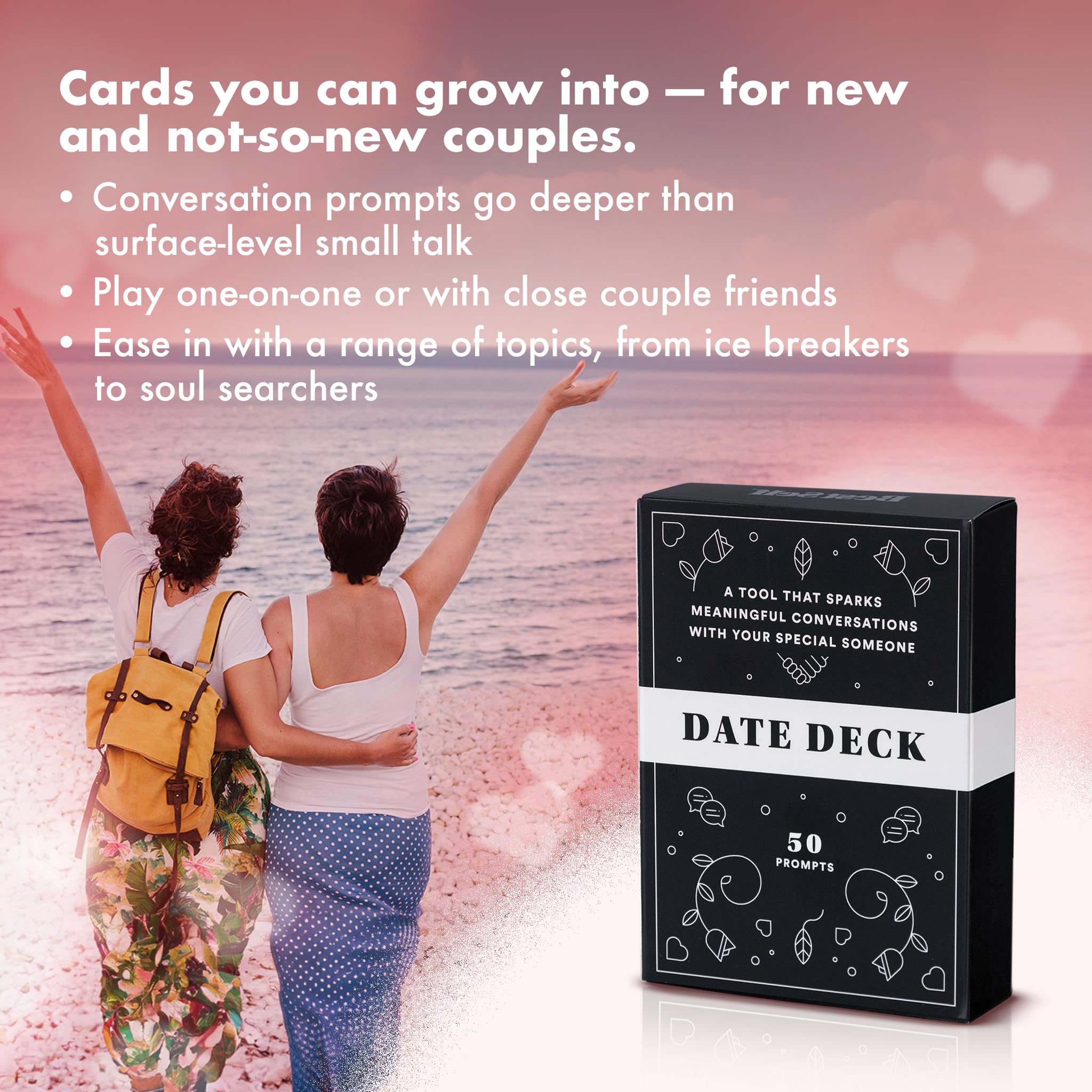 BestSelf Date Deck elegant design enhances any date-night setup.