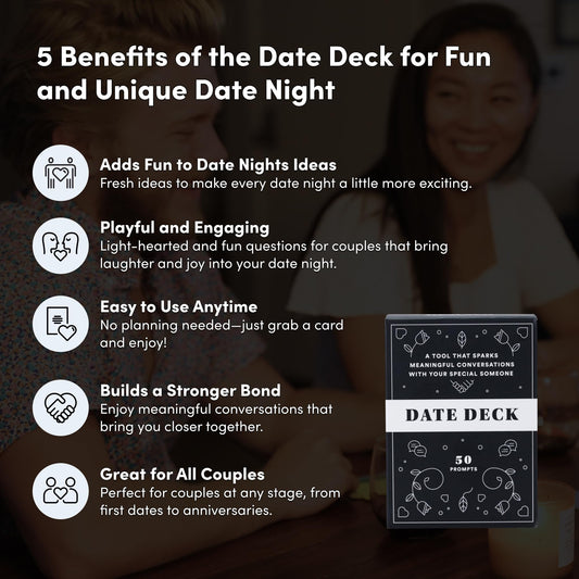 BestSelf Date Deck prompt cards close-up highlighting thought-provoking questions for deeper talks.