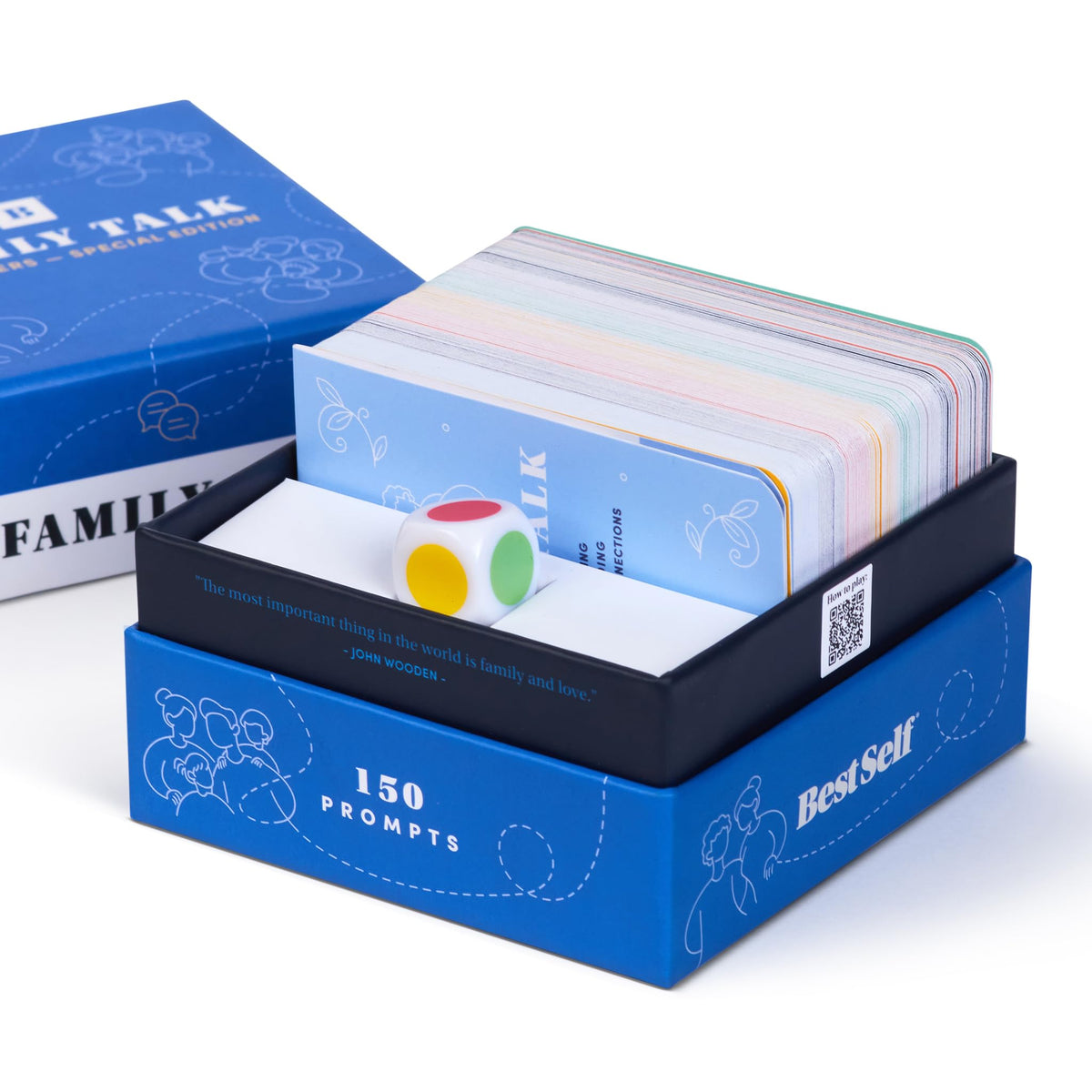 BestSelf Family Talk Deck prompt cards spark engaging conversations at home.