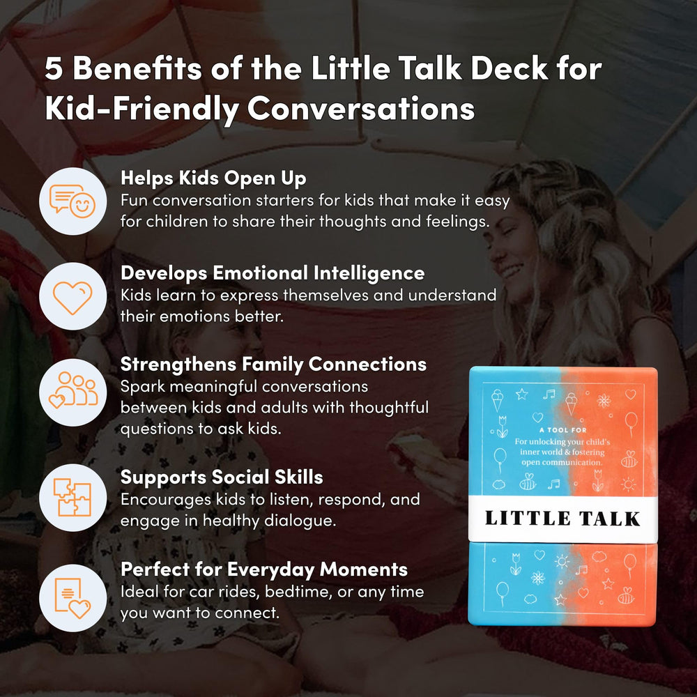 BestSelf Co Little Talk Cards in use during a family game night
