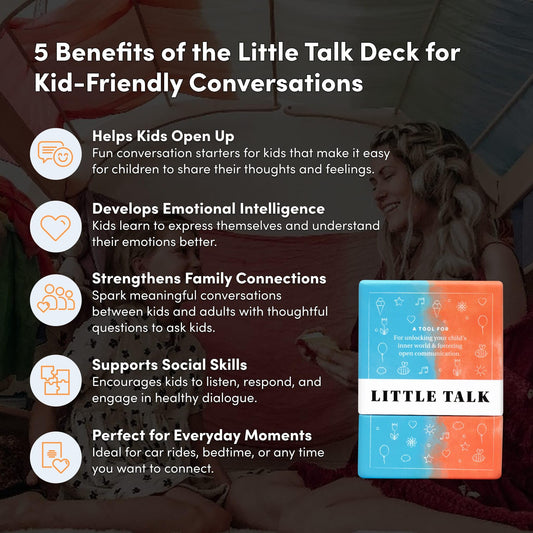 BestSelf Co Little Talk Cards in use during a family game night