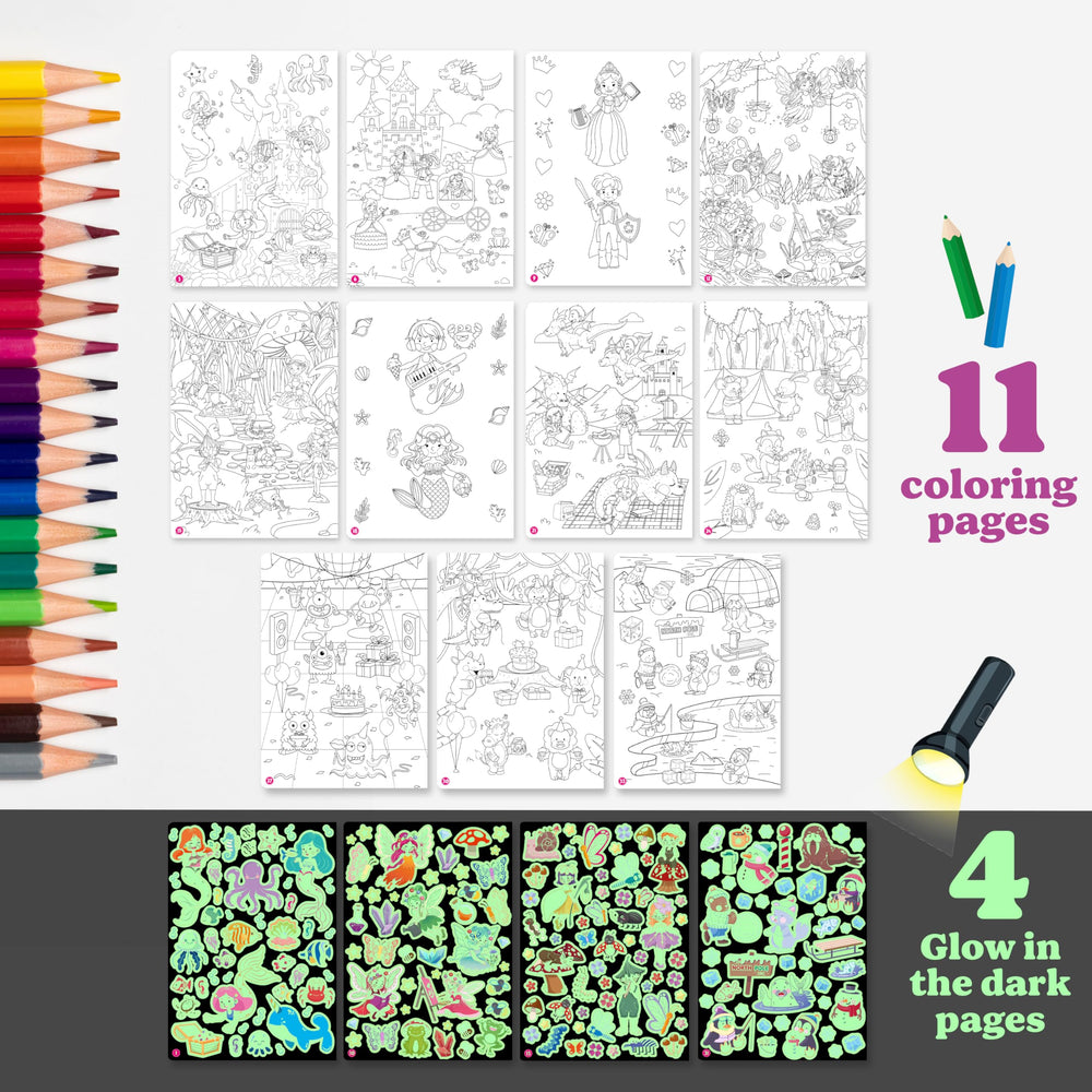 Bestus princess sticker sheets closeup highlights waterproof, removable stickers for mess-free play.