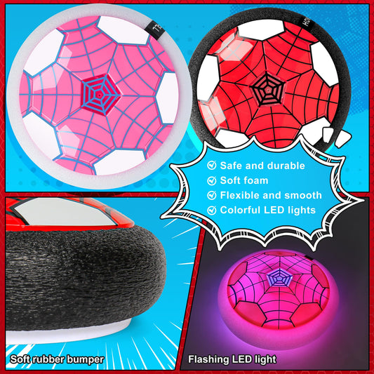 BESTVIVE hover soccer ball LED red-pink, eye-catching indoor play for kids.
