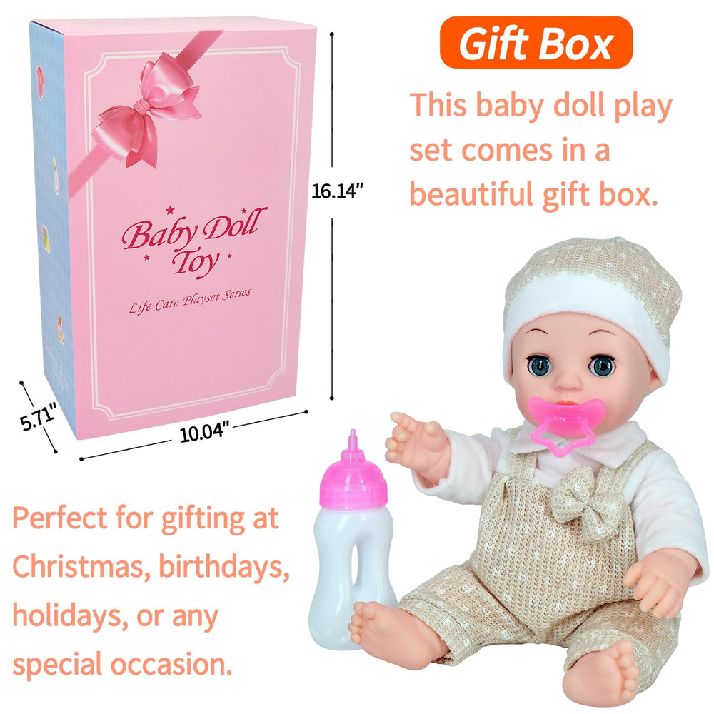Besurejoy 26-piece set supports imaginative caregiving play.