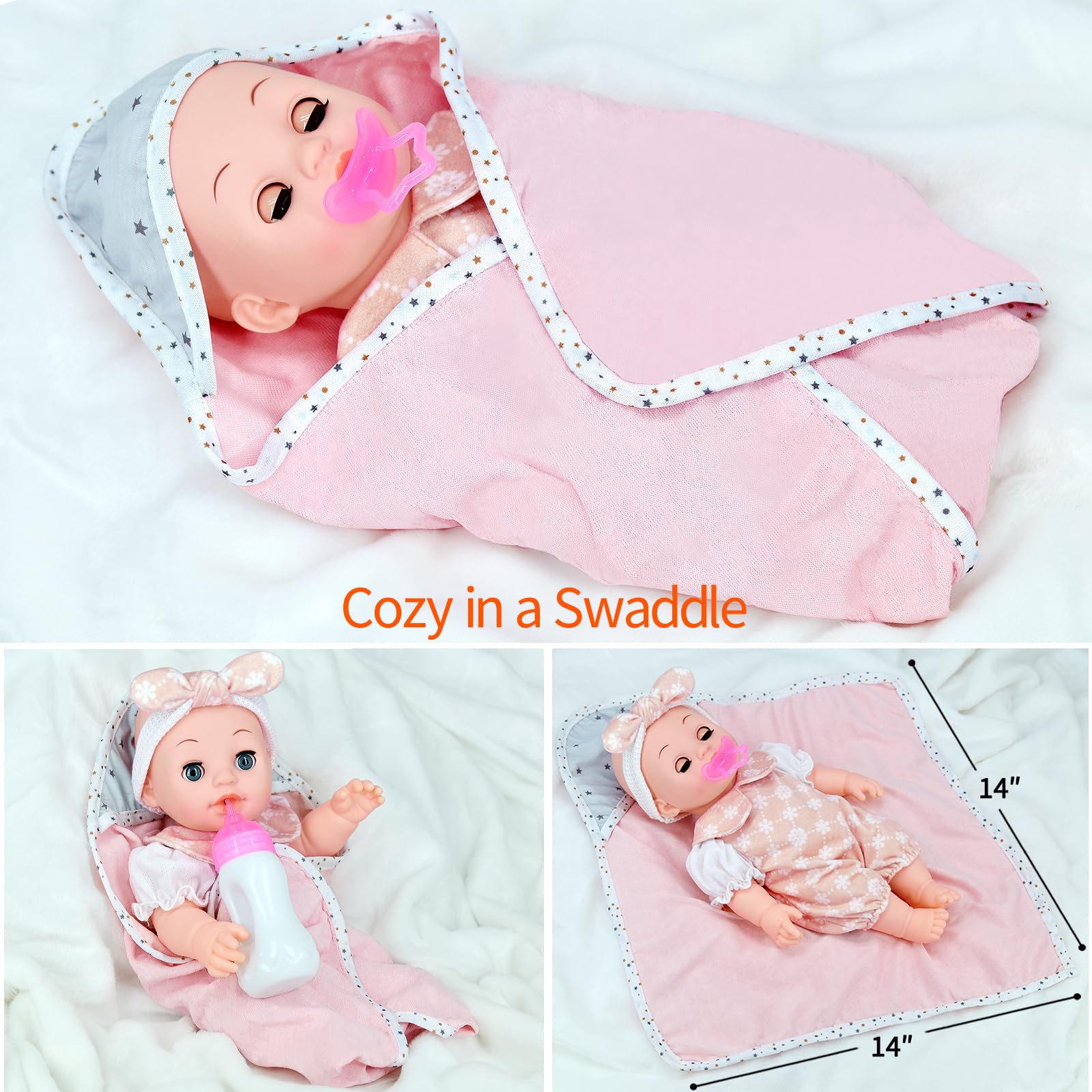 Besurejoy swaddle blanket and pillow set adds cozy napping moments