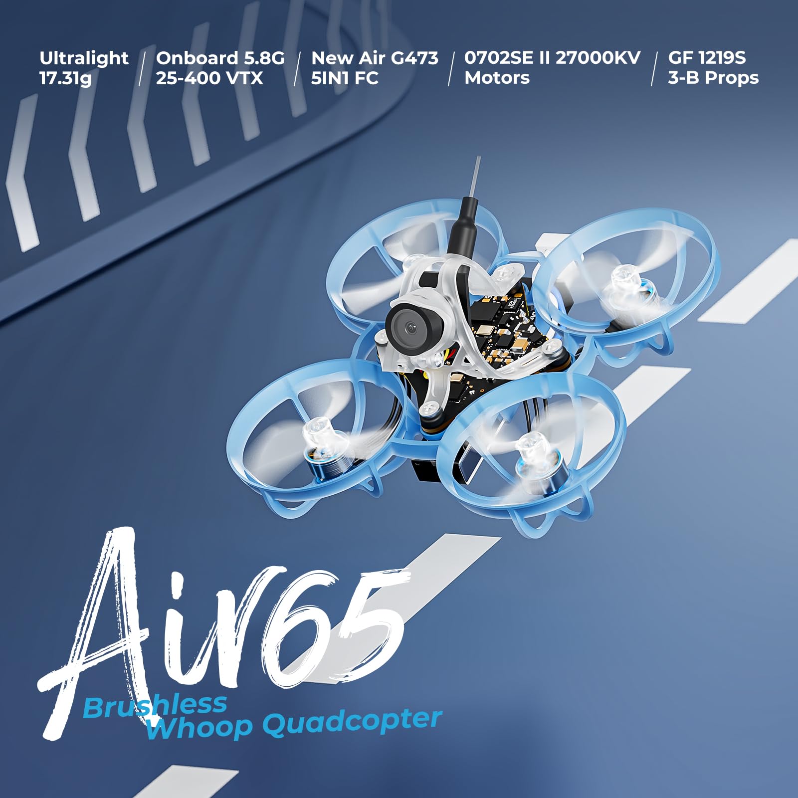 BETAFPV Air65 air canopy protecting the drone during flight