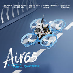 BETAFPV Air65 canopy protecting the micro quad during close-quarters FPV cruising