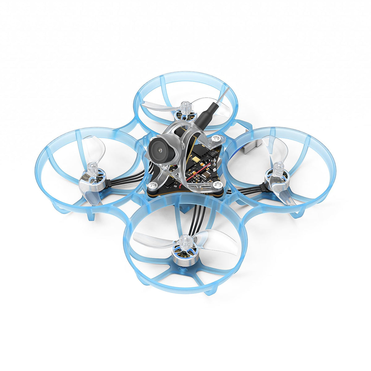 BETAFPV Air75 brushless whoop quadcopter, top view, ideal for agile indoor racing