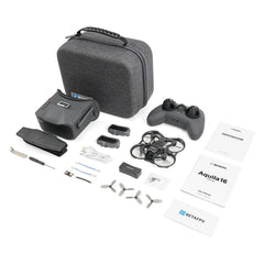 BETAFPV Aquila16 kit front view showing compact FPV setup for beginners