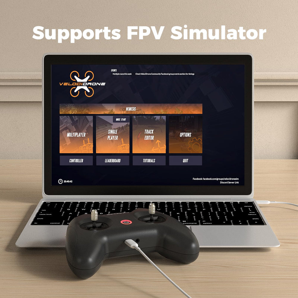 Aquila16 pilots practice with FPV simulator via LiteRadio system