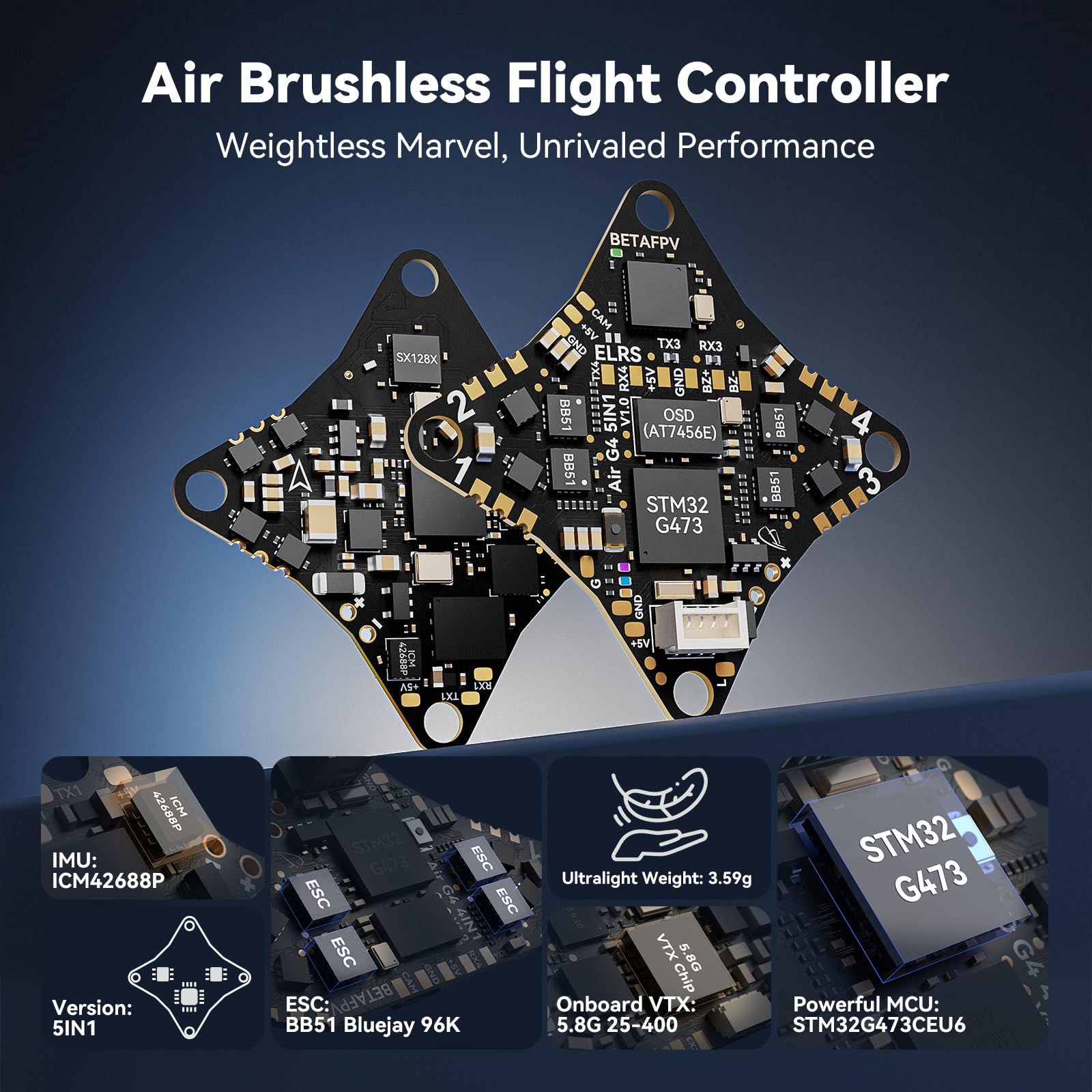 BETAFPV GF1219S 3-blade props for quick, responsive performance