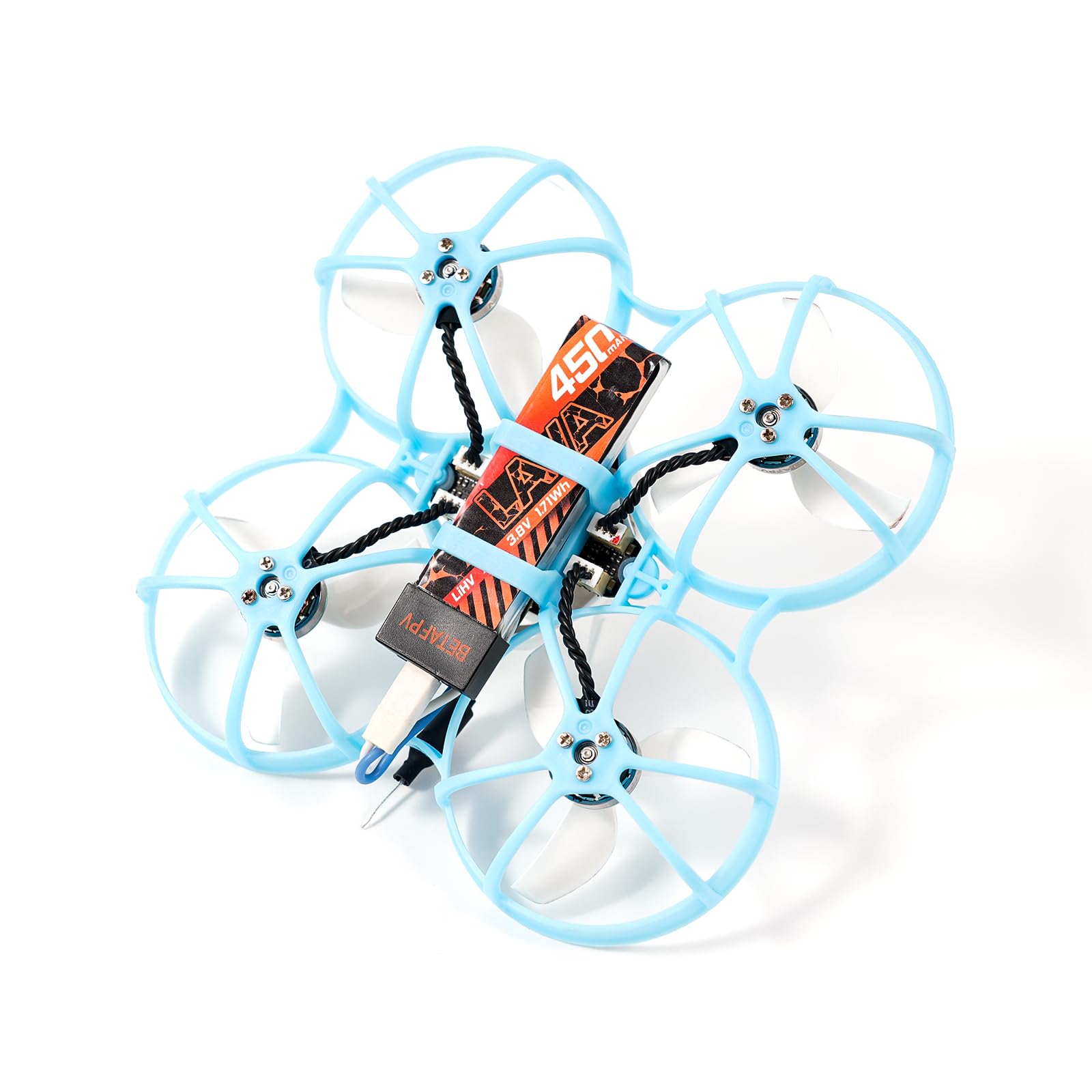 BETAFPV Lava 450mAh 1S dimensions image highlights 61×15.5×6.7 mm footprint.