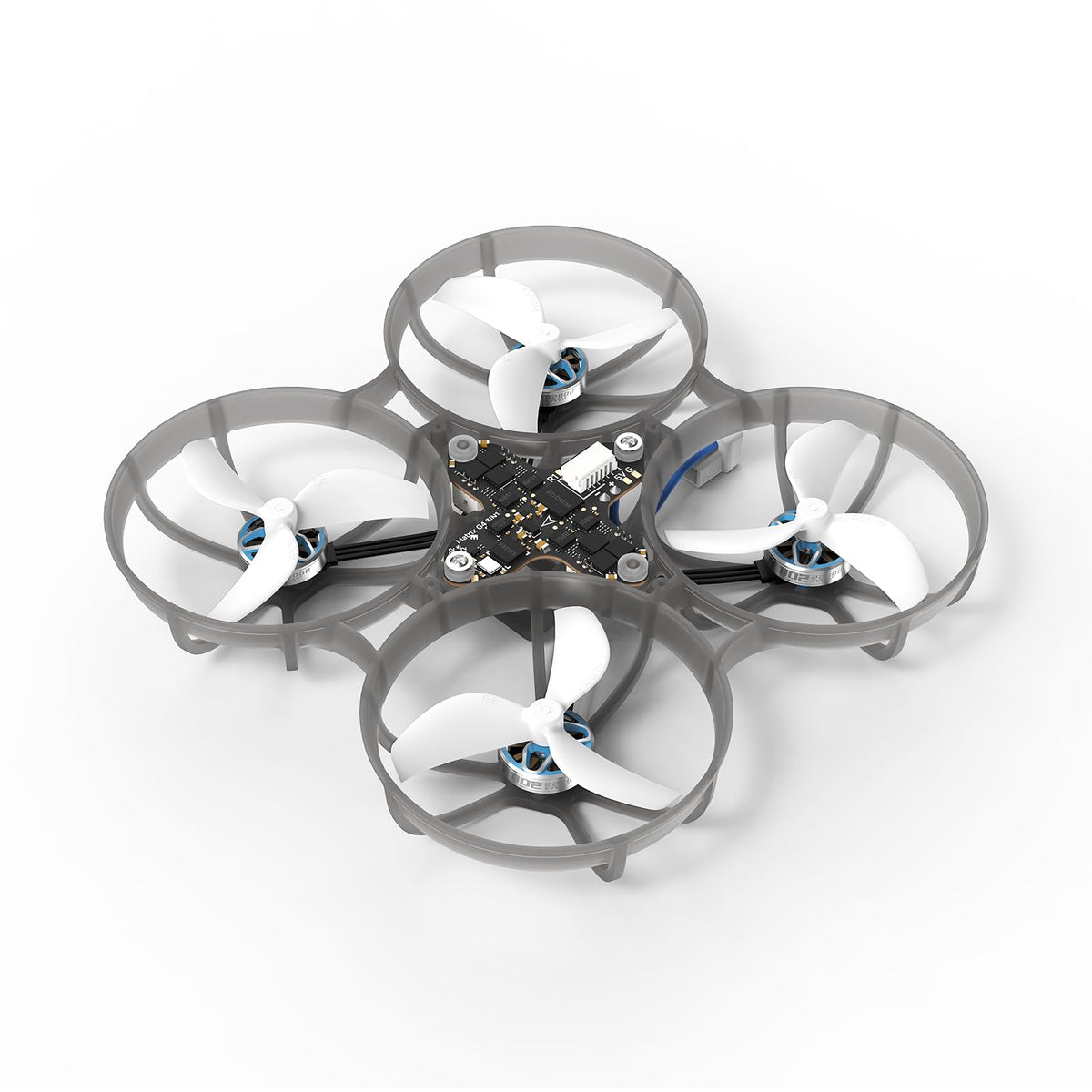 BETAFPV Meteor75 Pro front view showing compact frame and sleek profile for FPV shots.