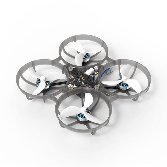 BETAFPV Meteor75 Pro front view showing compact frame and sleek profile for FPV shots.