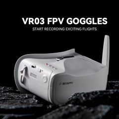 BETAFPV VR03 goggles side view highlighting ergonomic design for comfortable wear.