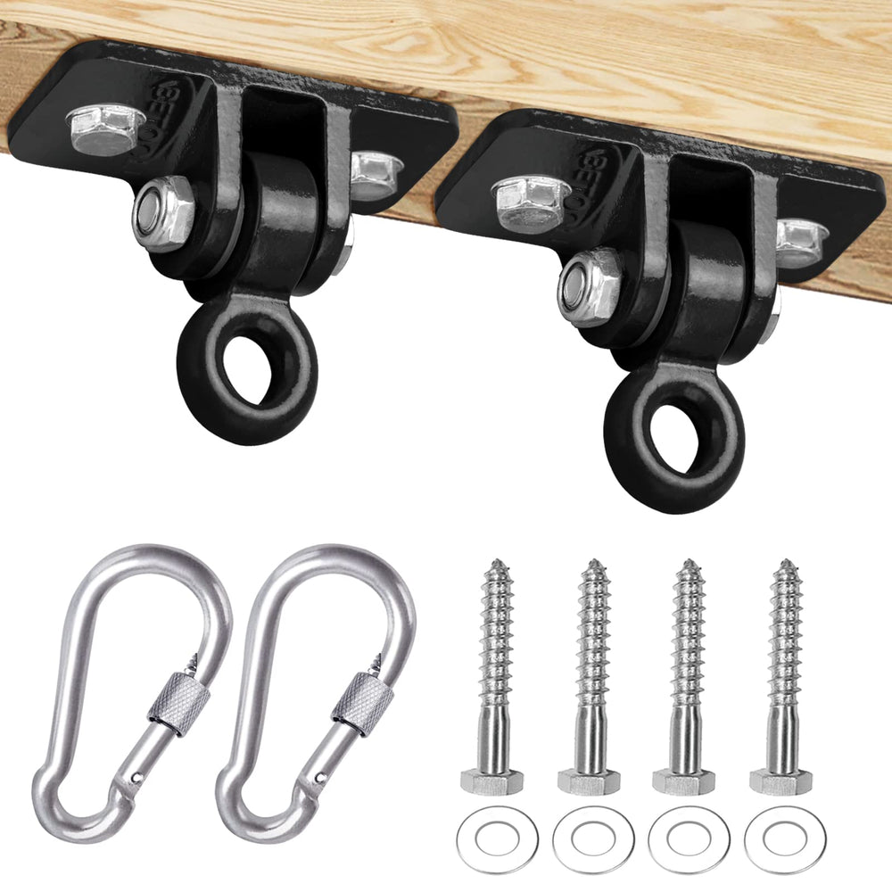 BETOOLL 2400lb swing hanger mounted on wooden beam for outdoor use