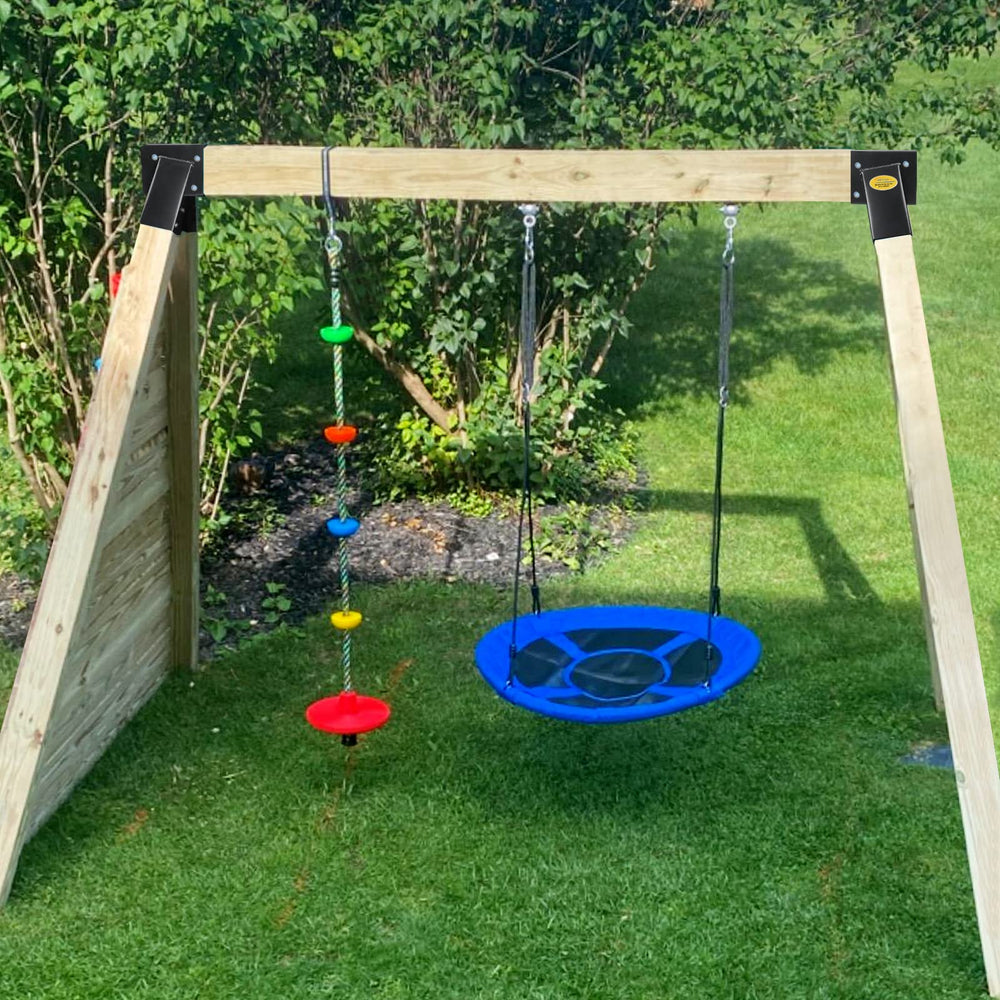 BETOOLL ready-to-install brackets for sturdy swing set projects.