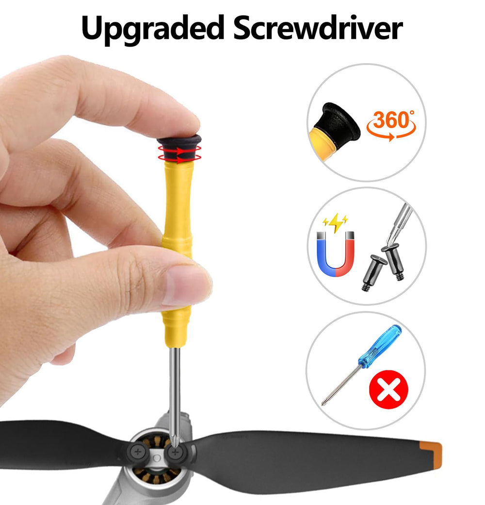 Betschkim Mini 3 propellers low-noise design, side view, for quieter flights
