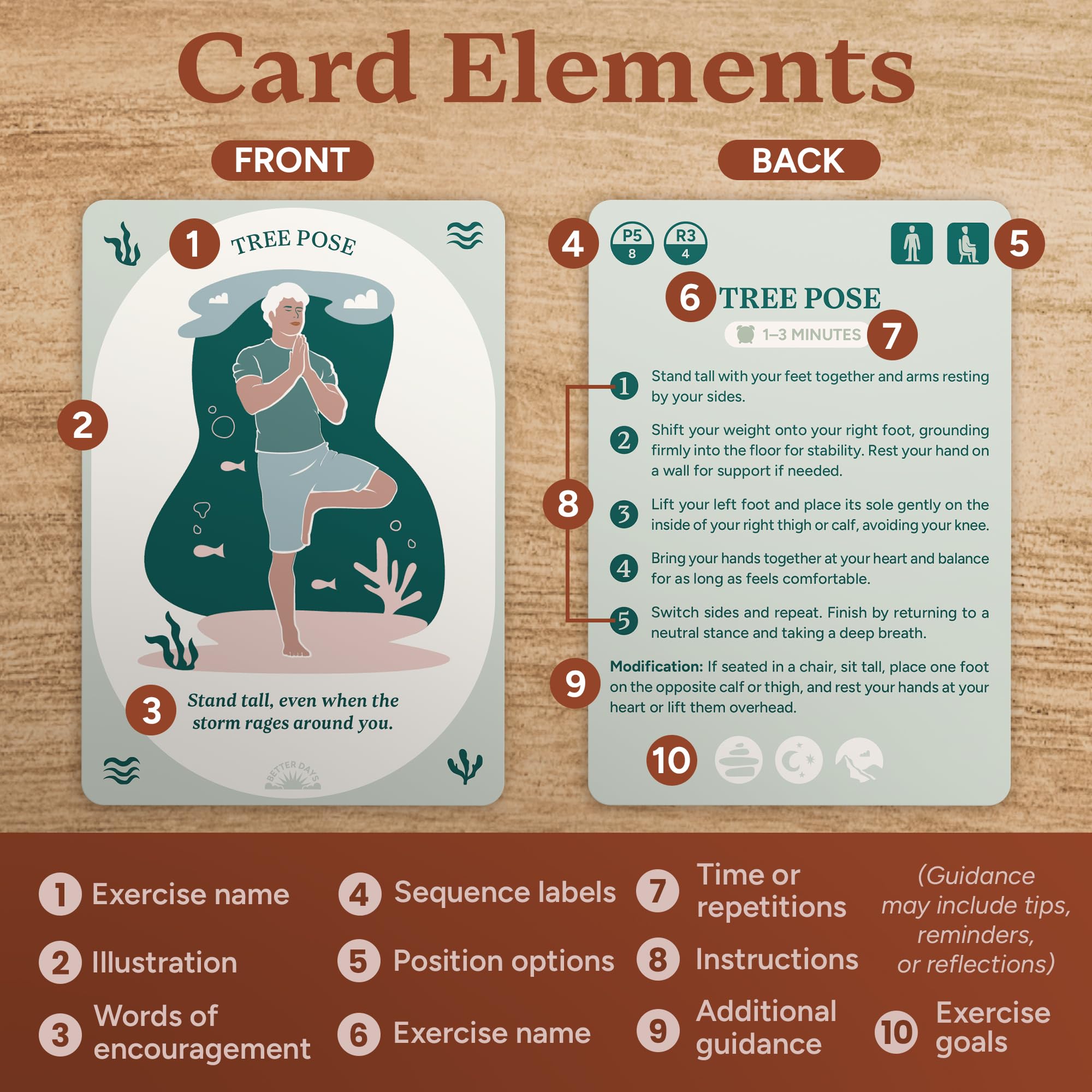 Better Days grounding card provides anchors to stay centered during busy moments.