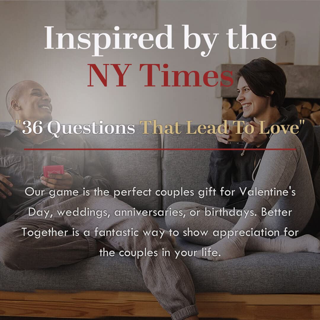 BETTER TOGETHER date-night setup with cards spread for intimate conversations