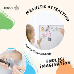 BETTERLINE colorful animal magnets aid language learning and recognition during playtime.