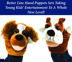 BetterLine Animal Puppet dog mouth move for expressive dialogue during role play.