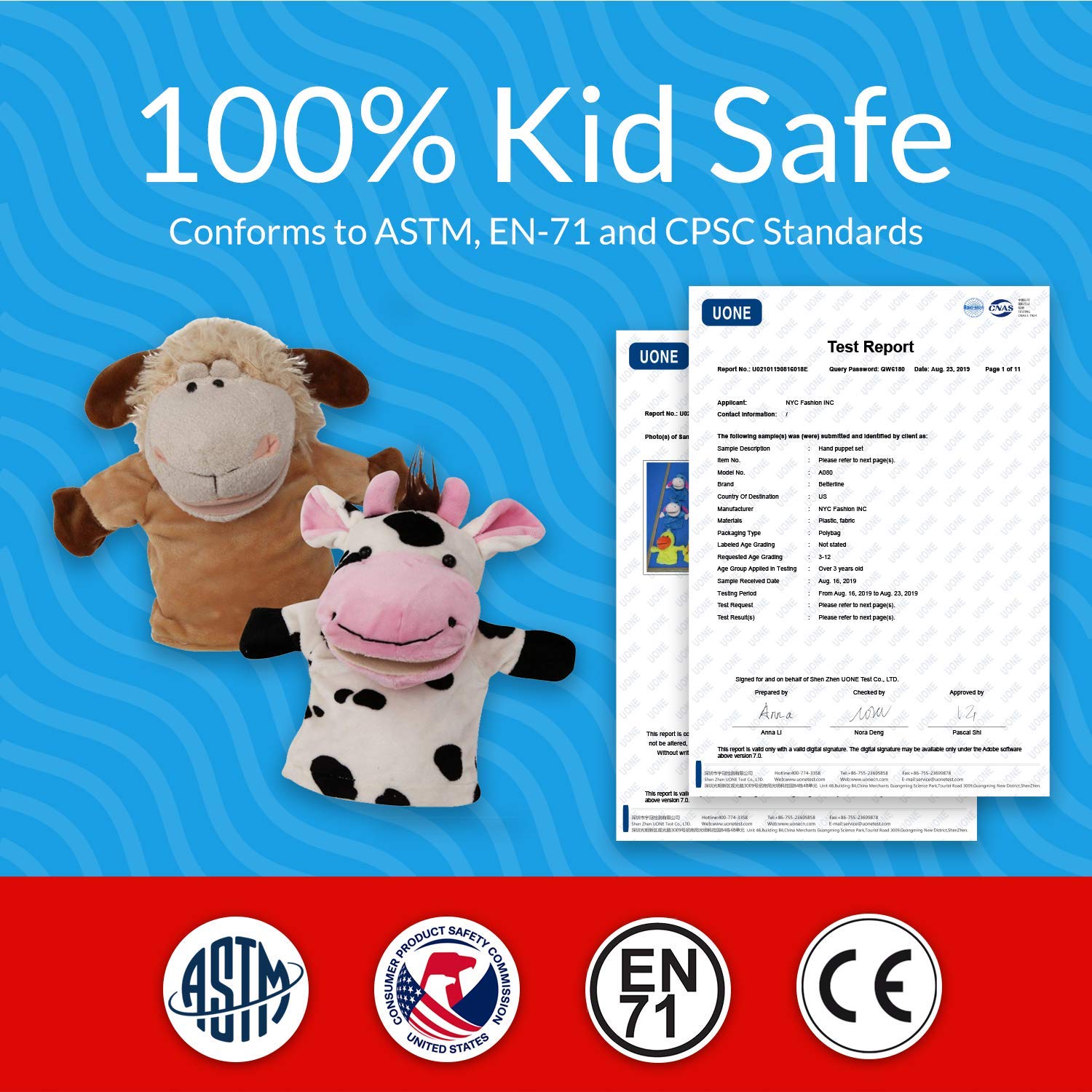 BETTERLINE easy-clean puppets stay fresh after hands-on use