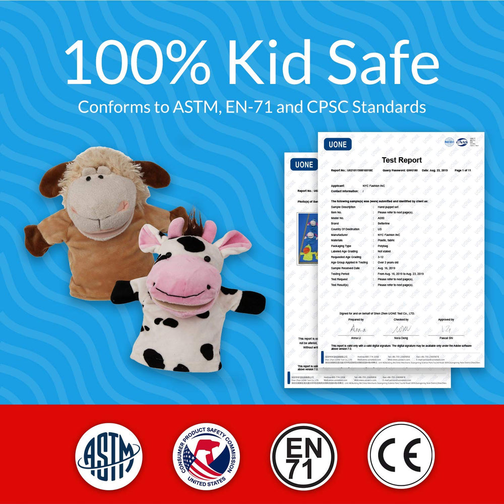 BETTERLINE easy-clean puppets stay fresh after hands-on use