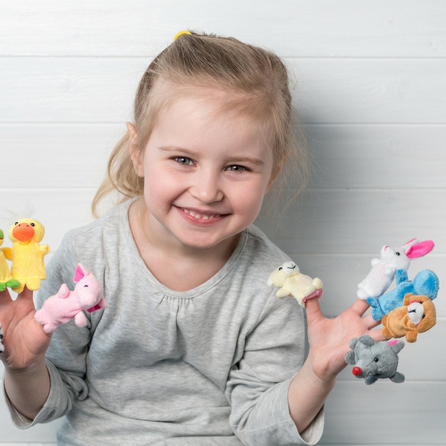 Betterline finger puppet set bear character for bedtime stories and role play.