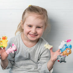 Betterline finger puppet set bear character for bedtime stories and role play.