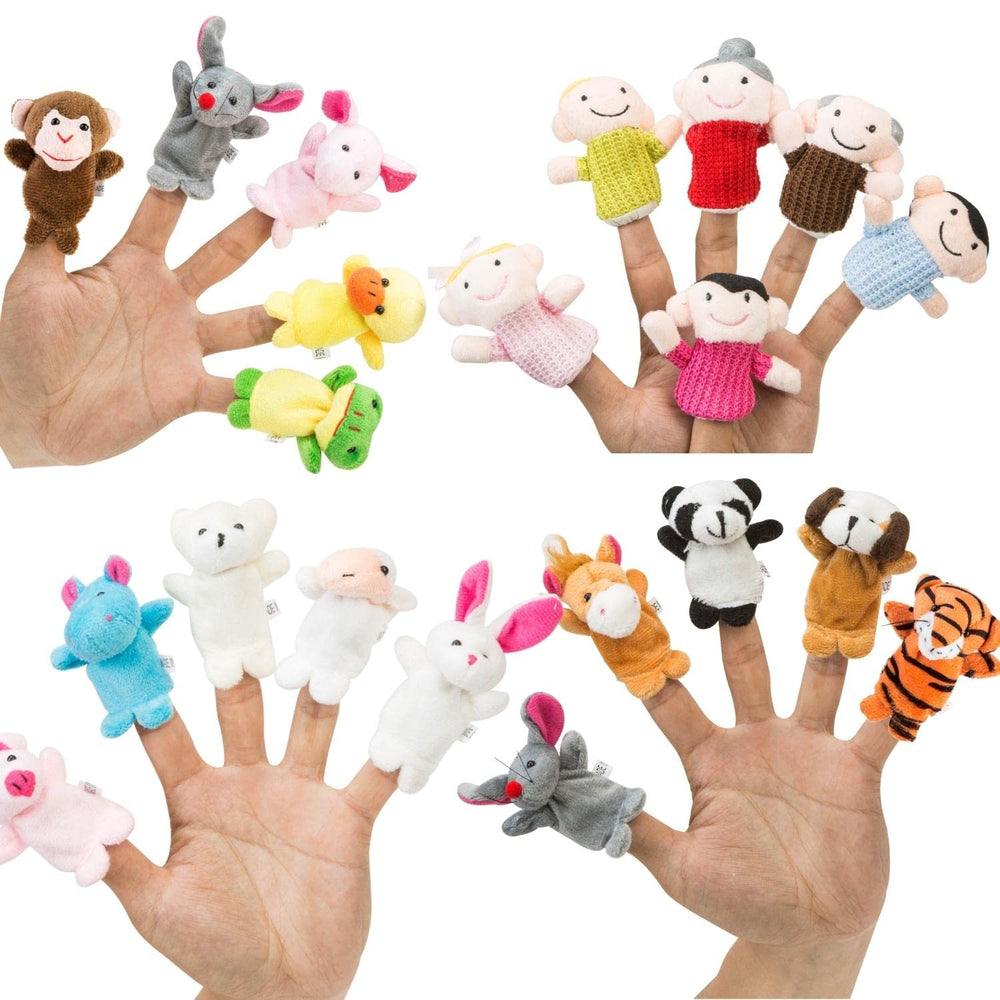Betterline finger puppet set dog character for storytelling and language learning.