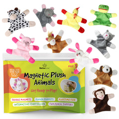 BETTERLINE plush animal magnets on the fridge spark imaginative storytelling and organization.
