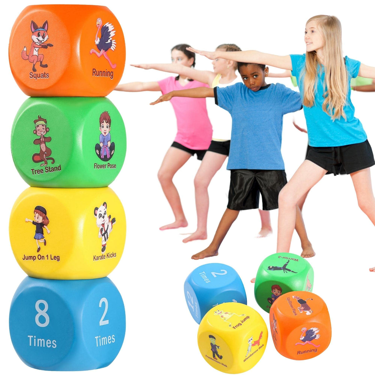 BETTERLINE fun-fitness-dice-kids in action for active play and movement