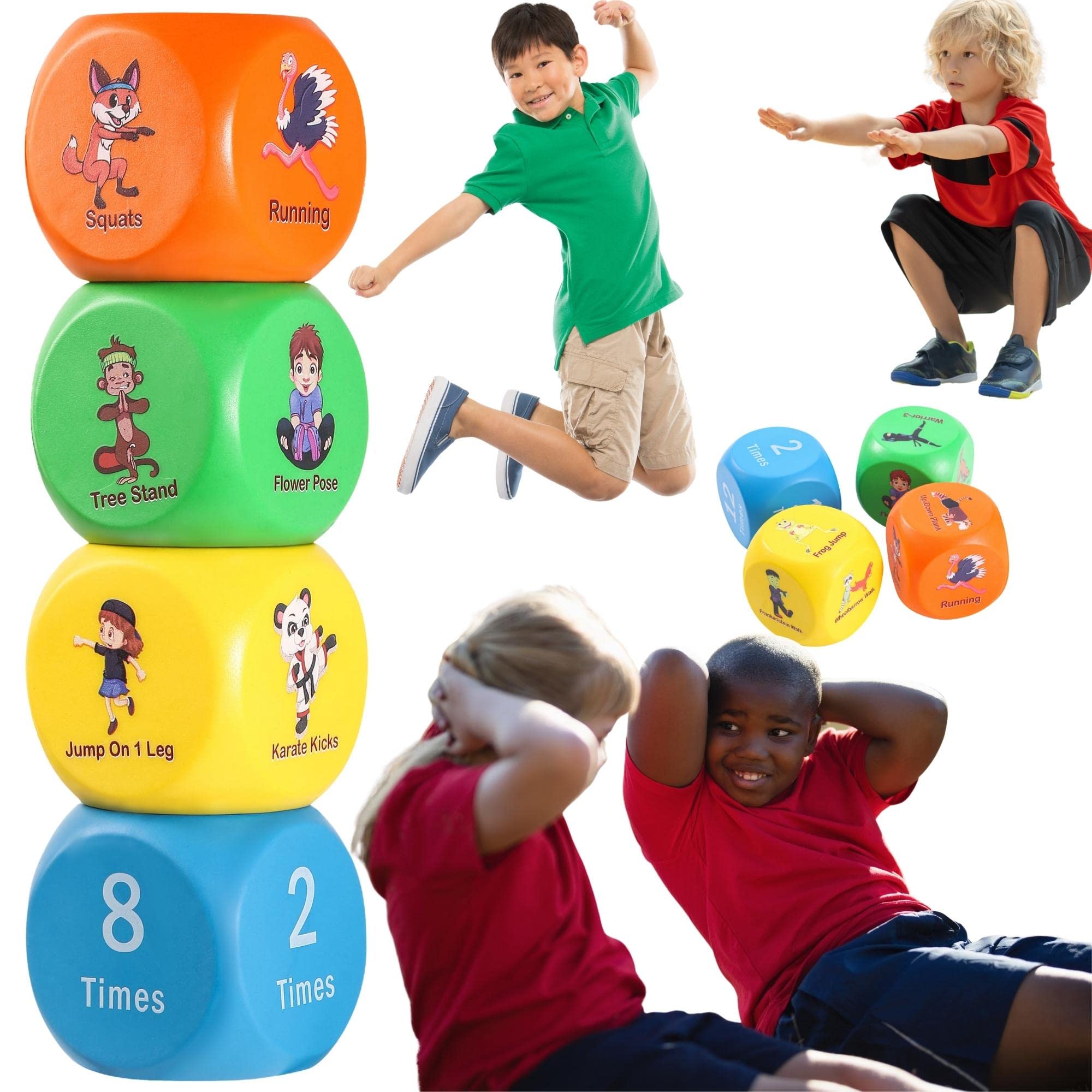 BETTERLINE kids-workout-dice-set compact and kid-friendly to carry