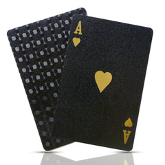BETTERLINE poker playing cards deck with black foil finish for durable card games.