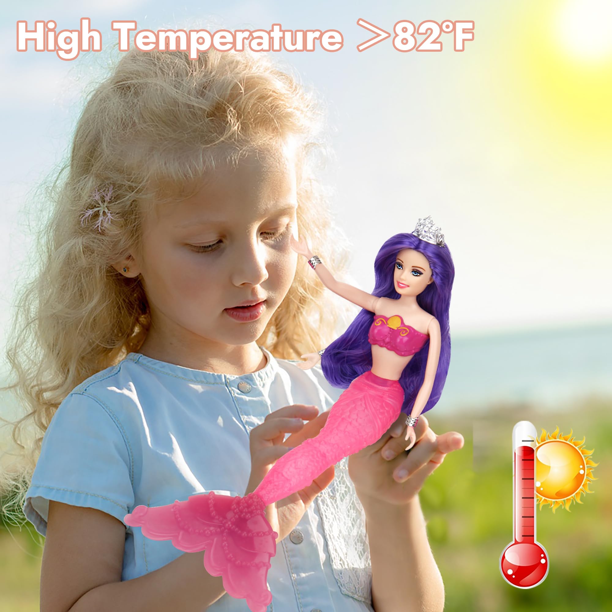 BETTINA bright purple hair adds glamour to every mermaid tale.