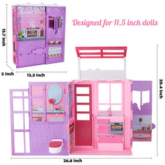 BETTINA 37-piece furnishings set enables varied doll play scenes.