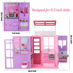 BETTINA set includes pet rooms and accessories for cozy dollworld scenes.