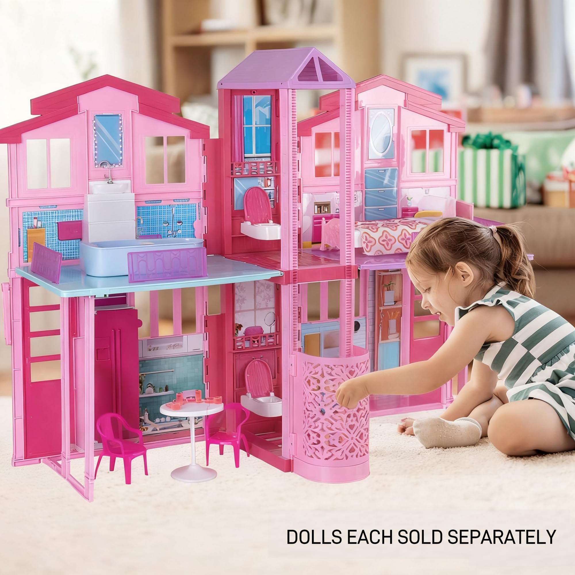 BETTINA Dreamy Doll House bedroom and bathroom fittings boost daily play.