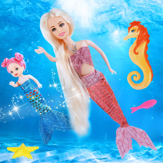 Bettina 3-inch mermaid companion for tiny sea adventures