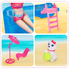 BETTINA doll chair accent helps dolls lounge comfortably during seaside scenes