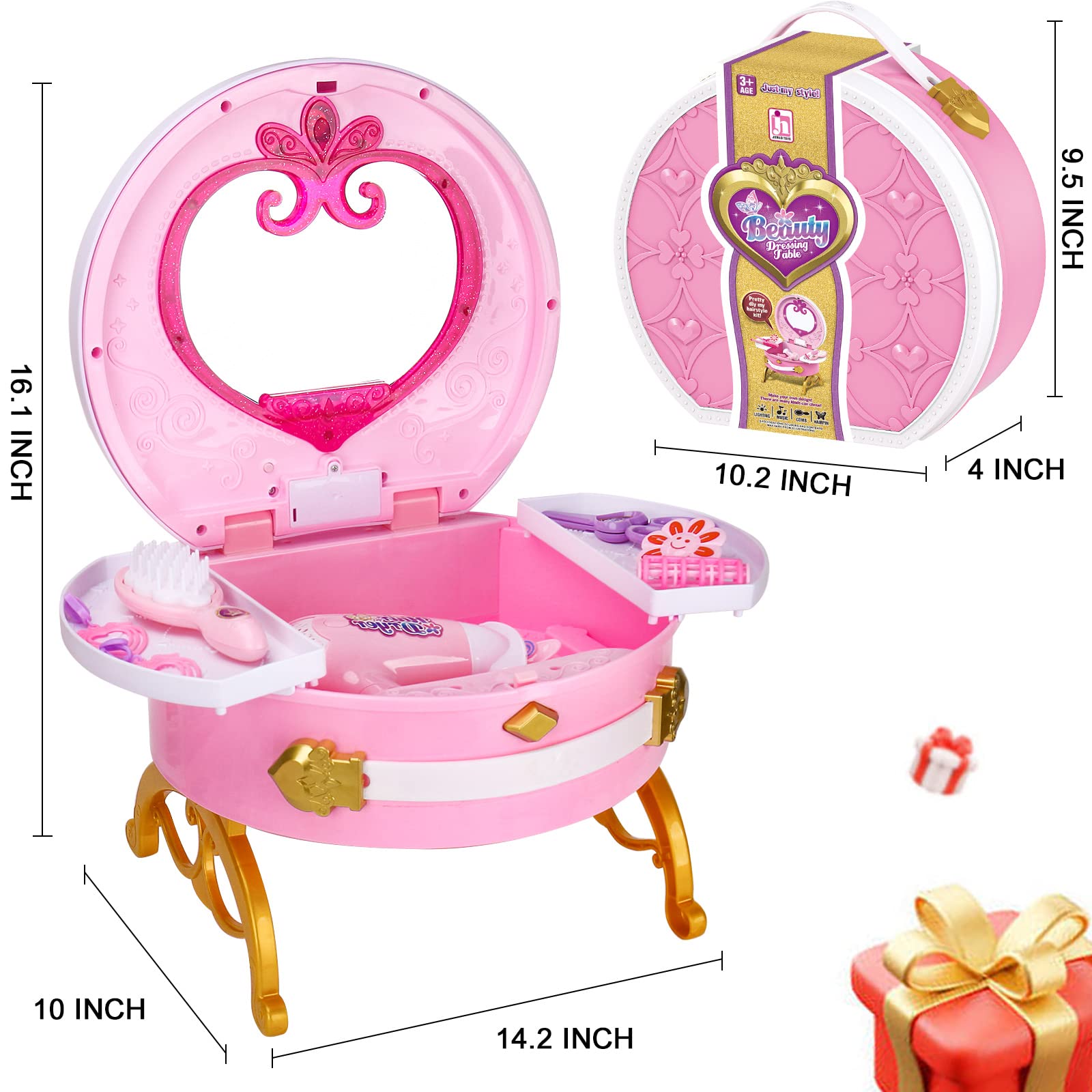 BETTINA Portable Princess Vanity styling set supports imaginative dress-up moments