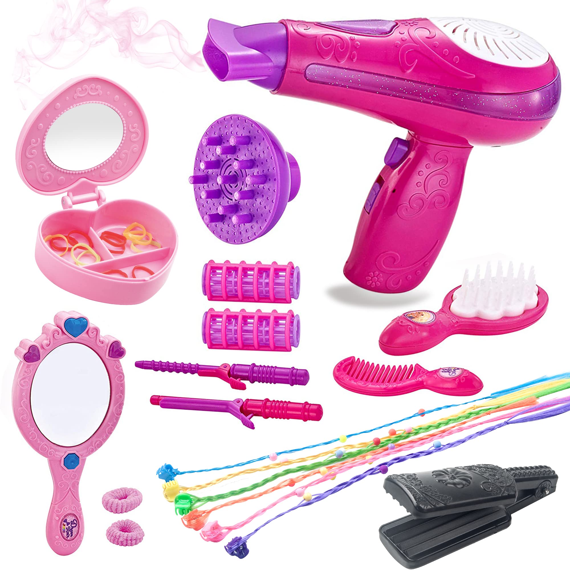 Bettina Vogue hair dryer with lights for imaginative pretend salon sessions.
