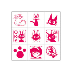 Beverly Kiki and Jiji mini stamps close-up for playful notes.