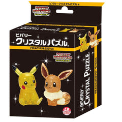 Beverly crystal puzzle pieces spread for Pikachu and Eevee.
