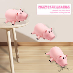 BewthU Hamm piggy bank texture close-up showing smooth, durable plastic.