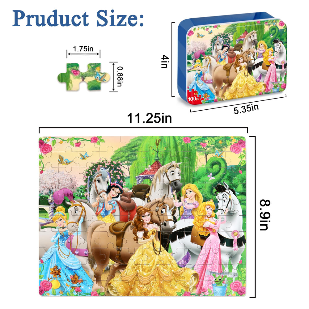Bexido colorful storage metal box keeps puzzle pieces organized and safe.